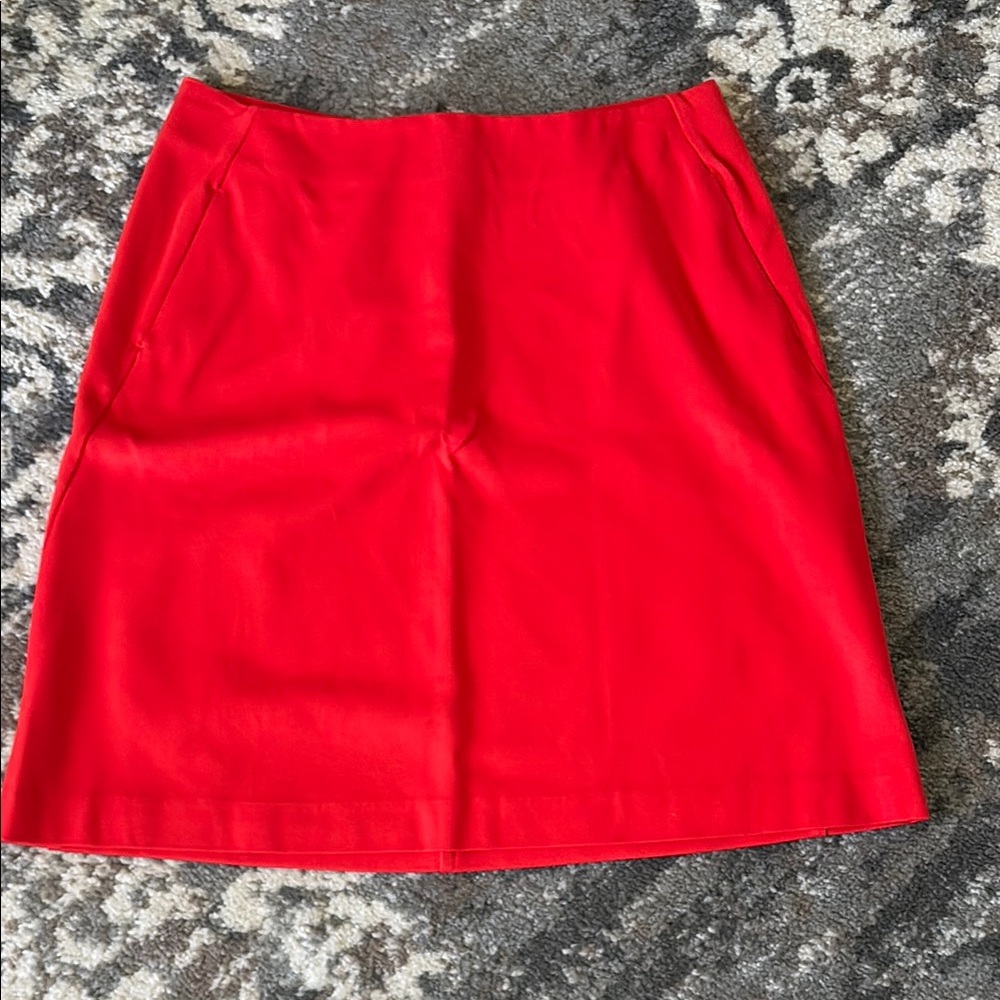 CAbi Vibrant Red A-Line Skirt